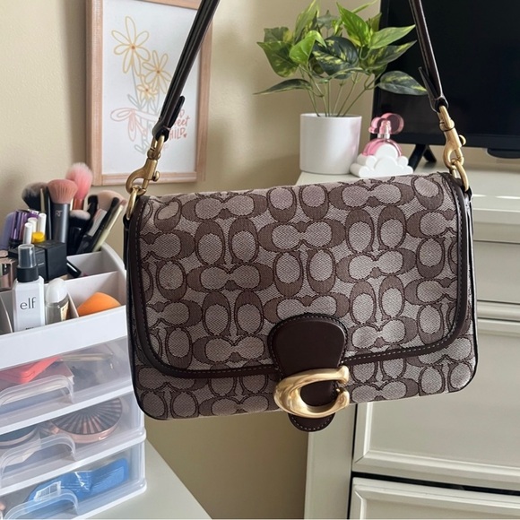 Coach Soft Tabby Shoulder Bag In Signature Jacquard - Picture 7 of 8